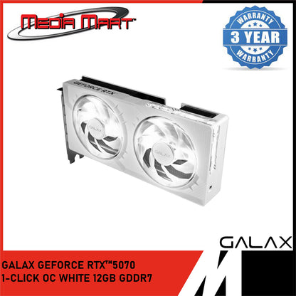 GALAX GEFORCE RTX™ 5070 1-CLICK OC 12GB GDDR7 GRAPHICS CARD (WHITE)