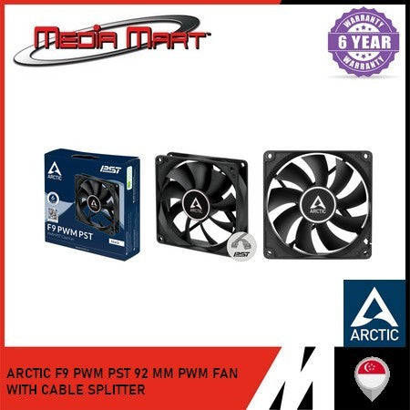 ARCTIC P8/F9 MAX/PWM PST 80/92MM FANS WITH CABLE SPLITTER