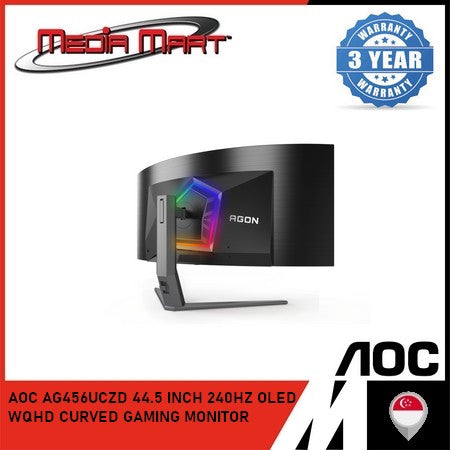 AOC AG456UCZD 44.5 INCH 240HZ OLED WQHD CURVED GAMING MONITOR