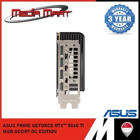 ASUS PRIME GEFORCE RTX 5060Ti 16GB GDDR7 OC EDITION GRAPHIC CARD