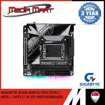 GIGABYTE B760I AORUS PRO DDR4 LGA 1700 MINI-ITX MOTHERBOARD