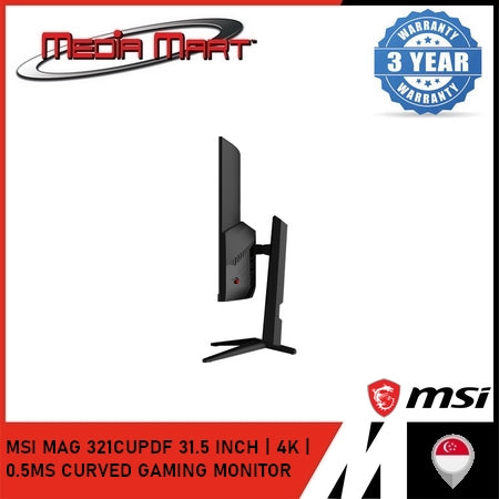 MSI MAG 321CUPDF 31.5 INCH 4K 0.5MS CURVED GAMING MONITOR