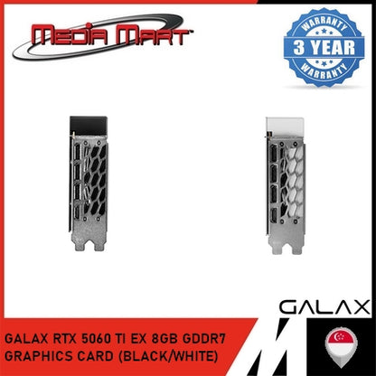 GALAX RTX 5060 TI EX 8GB GDDR7 GRAPHICS CARD (BLACK/WHITE)