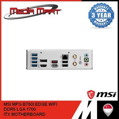 MSI MPG B760I EDGE WIFI DDR5 ITX MOTHERBOARD