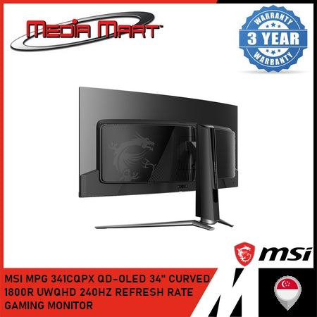 MSI MPG 341CQPX QD-OLED | 34'' CURVED 1800R |  UWQHD | 240HZ REFRESH RATE GAMING MONITOR [PRE-ORDER]