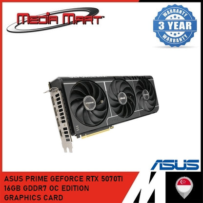 ASUS PRIME GEFORCE RTX 5070TI 16GB GDDR7 OC EDITION GRAPHICS CARD