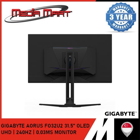 GIGABYTE AORUS FO32U2 31.5" OLED UHD 240Hz 0.03MS GAMING MONITOR