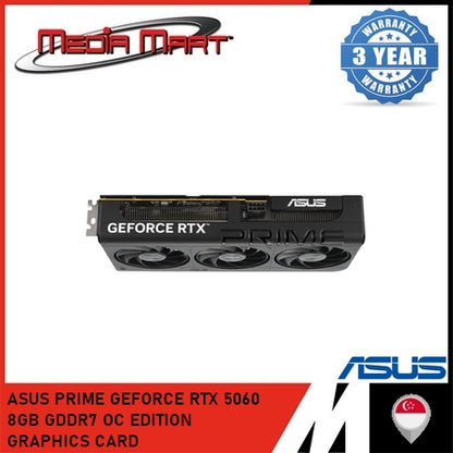 ASUS PRIME GEFORCE RTX 5060 8GB GDDR7 OC EDITION GRAPHICS CARD