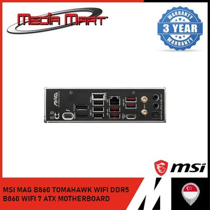 MSI MAG B860 TOMAHAWK WIFI DDR5 LGA 1851 WIFI 7 ATX MOTHERBOARD