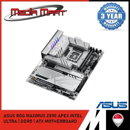 ASUS ROG MAXIMUS Z890 APEX (WHITE) | INTEL LGA 1851 | DDR5 | ATX MOTHERBOARD