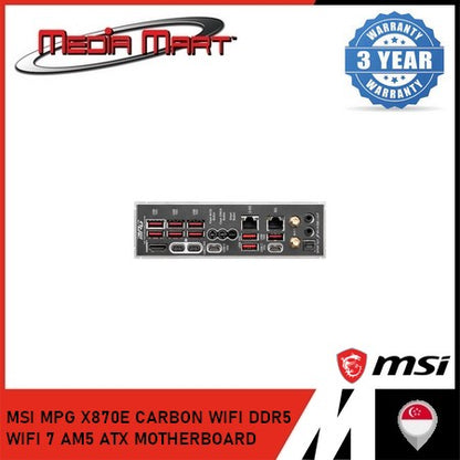MSI MPG X870E CARBON WIFI DDR5 WIFI 7 AM5 ATX MOTHERBOARD