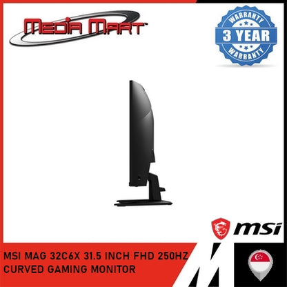 MSI MAG 32C6X 31.5 INCH FHD 250HZ CURVED GAMING MONITOR