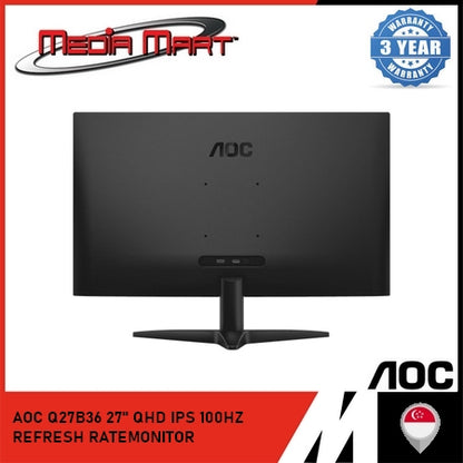 AOC Q27B36 27" QHD IPS FLATSCREEN 100HZ MONITOR