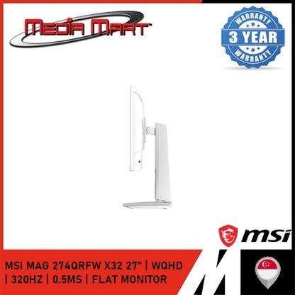 MSI MAG 274QRFW X32 27" | WQHD | 320HZ | 0.5MS |  FLAT MONITOR