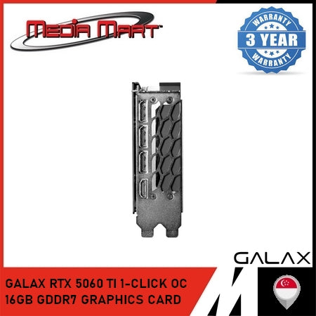 GALAX RTX 5060 TI 1-CLICK OC 16GB GDDR7 GRAPHICS CARD