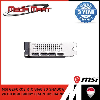 MSI GEFORCE RTX 5060 8G SHADOW 2X OC 8GB GDDR7 GRAPHICS CARD