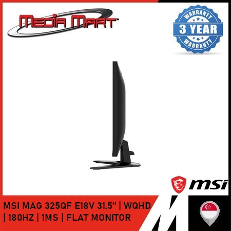 MSI MAG 325QF E18V 31.5" | WQHD | 1MS | 180HZ | FLAT MONITOR