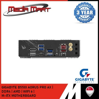 GIGABYTE B550I AORUS PRO AX AM4 DDR4 MINI-ITX MOTHERBOARD