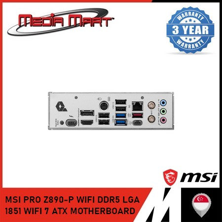 MSI PRO Z890-P WIFI DDR5 LGA 1851 WIFI 7 ATX MOTHERBOARD