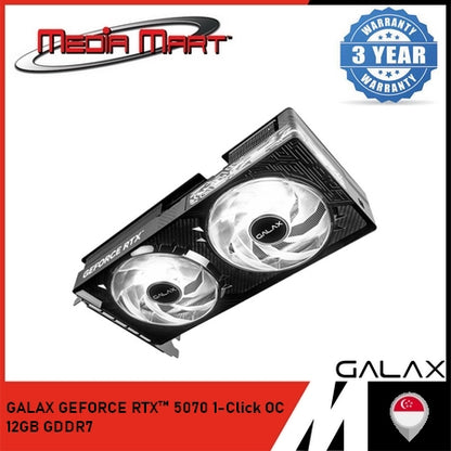 GALAX NVIDIA GEFORCE RTX™ 5070 1-CLICK OC 12GB GDDR7 192-BIT DP2.1B*/HDMI2.1B/DLSS 4