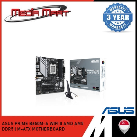 ASUS PRIME B650M-A WIFI II AMD AM5 | DDR5 | M-ATX MOTHERBOARD