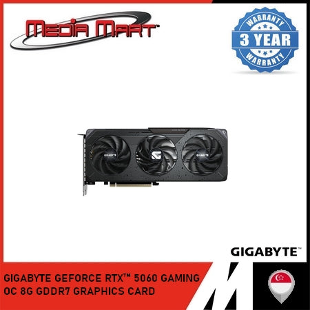 GIGABYTE GEFORCE RTX 5060 GAMING OC 8G GDDR7 GRAPHICS CARD