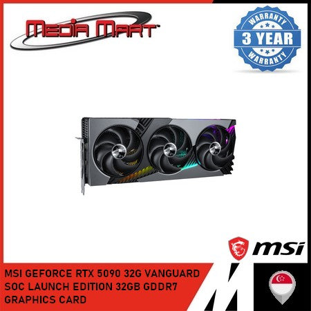 MSI GEFORCE RTX 5090 32G VANGUARD SOC LAUNCH EDITION 32GB GDDR7 GRAPHICS CARD