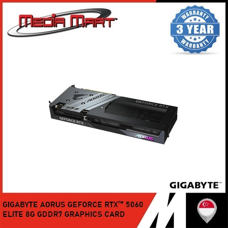GIGABYTE AORUS GEFORCE RTX 5060 ELITE 8G GDDR7 GRAPHICS CARD