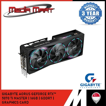 GIGABYTE AORUS GEFORCE RTX™ 5070 TI MASTER 16GB GRAPHICS CARD
