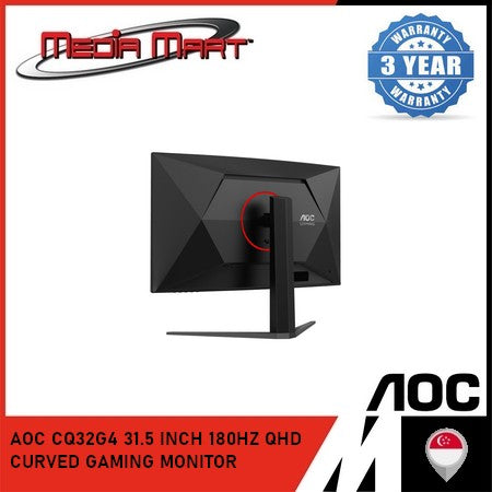 AOC CQ32G4 31.5 INCH 180HZ QHD CURVED GAMING MONITOR