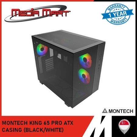 MONTECH KING 65 PRO ATX CASING (BLACK/WHITE)
