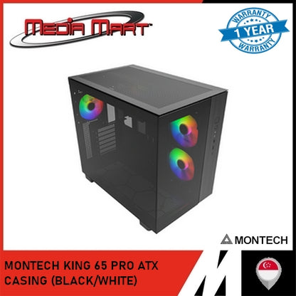 MONTECH KING 65 PRO ATX CASING (BLACK/WHITE)