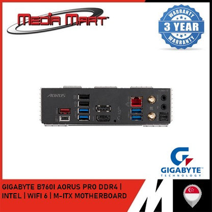 GIGABYTE B760I AORUS PRO DDR4 LGA 1700 MINI-ITX MOTHERBOARD