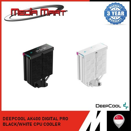 DEEPCOOL AK400 DIGITAL PRO BLACK/WHITE CPU COOLER