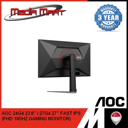 AOC 24G4 24" FHD FAST  IPS FLATSCREEN 180HZ GAMING MONITOR