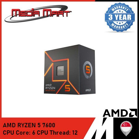 AMD RYZEN 5 7600 6 CORES / 12 THREAD 5.1 GHZ AM5 SOCKET