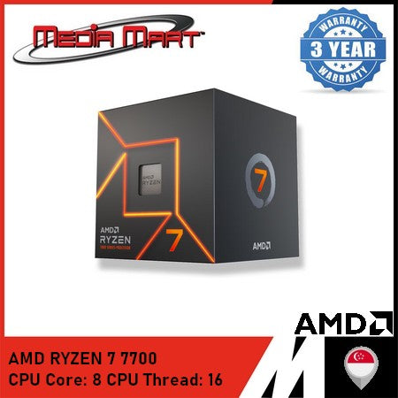 AMD RYZEN 5 7700 8 CORES / 16 THREAD 5.3 GHZ AM5 SOCKET