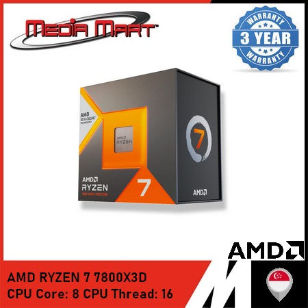 AMD RYZEN 7 7800X3D 8 CORES / 16 THREAD 5.0 GHZ AM5 SOCKET