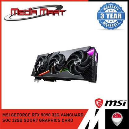 MSI GEFORCE RTX 5090 32G VANGUARD SOC 32GB GDDR7 GRAPHICS CARD