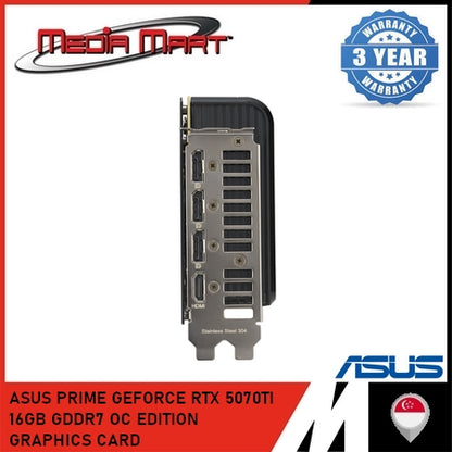 ASUS PRIME GEFORCE RTX 5070TI 16GB GDDR7 OC EDITION GRAPHICS CARD