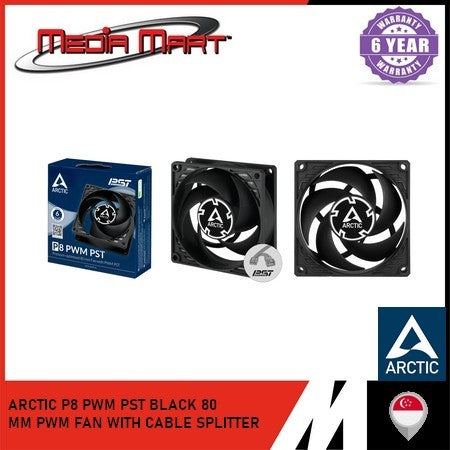 ARCTIC P8/F9 MAX/PWM PST 80/92MM FANS WITH CABLE SPLITTER