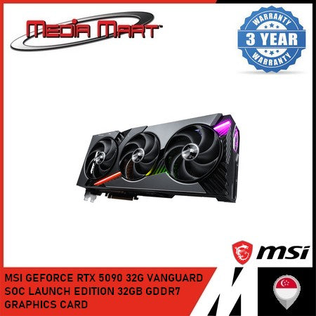 MSI GEFORCE RTX 5090 32G VANGUARD SOC LAUNCH EDITION 32GB GDDR7 GRAPHICS CARD