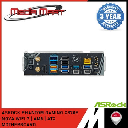 ASROCK PHANTOM GAMING X870E NOVA WIFI 7 | AM5 | ATX MOTHERBOARD