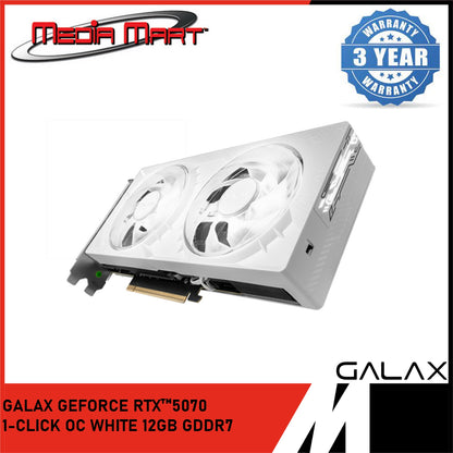 GALAX GEFORCE RTX™ 5070 1-CLICK OC 12GB GDDR7 GRAPHICS CARD (WHITE)