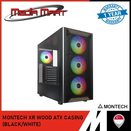 MONTECH XR WOOD ATX CASING (BLACK/WHITE)