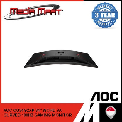 AOC CU34G2XP 34" WQHD VA CURVED 180HZ GAMING MONITOR
