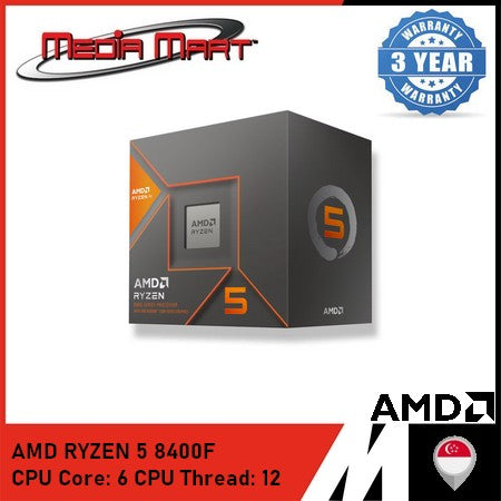 AMD RYZEN 5 8400F 6 CORES / 12 THREAD 4.7 GHZ AM5 SOCKET