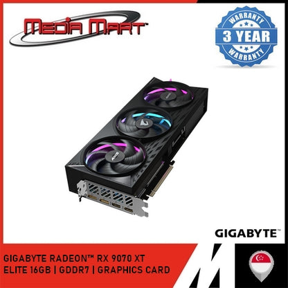 GIGABYTE AORUS RADEON™ RX 9070 XT ELITE 16G GRAPHICS CARD