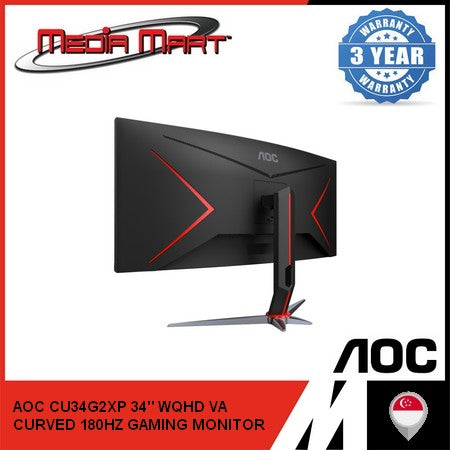 AOC CU34G2XP 34" WQHD VA CURVED 180HZ GAMING MONITOR