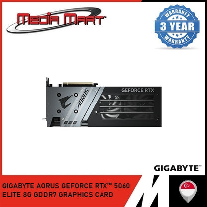 GIGABYTE AORUS GEFORCE RTX 5060 ELITE 8G GDDR7 GRAPHICS CARD